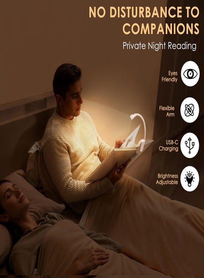 الجستو مصباح قراءة قابل لإعادة الشحن من جيستو مع مشبك - إضاءة بثلاثة ألوان متغيرة للقراءة في السرير | مصباح LED يعمل لمدة 80 ساعة ليلاً | مصباح قراءة مرن بمشبك على شكل رقبة معقوفة لمحبي الكتب - Image 3